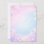 Pastel Sparkle Disco Glam Kids Birthday Party Einladung (Rückseite)