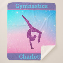Pastel Sparkle Gymnastik Sherpa Blanket