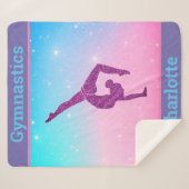 Pastel Sparkle Gymnastik Sherpa Blanket Sherpadecke (Vorderseite (Horizontal))