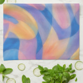Pastel Spills Artsy Abstract Kitchen Towel Geschirrtuch (Gefaltet)