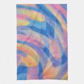 Pastel Spills Artsy Abstract Kitchen Towel Geschirrtuch (Vertikal)