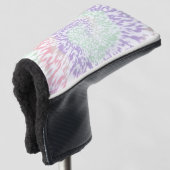 Pastel Spiral Shibori Gefärbte Krawatte Hippie Ret Golf Headcover (3/4 Vorderseite)