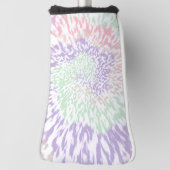 Pastel Spiral Shibori Gefärbte Krawatte Hippie Ret Golf Headcover (Rotieren 90)