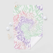 Pastel Spiral Shibori Gefärbte Krawatte Hippie Ret Golfhandtuch (Insitu)