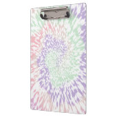 Pastel Spiral Shibori Gefärbte Krawatte Hippie Ret Klemmbrett (Links)