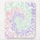 Pastel Spiral Shibori Gefärbte Krawatte Hippie Ret Mousepad (Vorne)