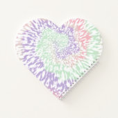 Pastel Spiral Shibori Gefärbte Krawatte Hippie Ret Notizblock (Rückseite)