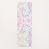 Pastel Spiral Shibori Gefärbte Krawatte Hippie Ret Yogamatte (Vorderseite)