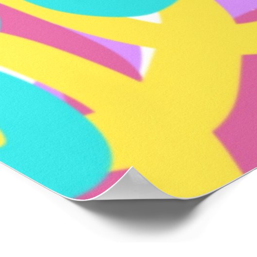 Pastel Spirals Abstrakt Poster (Ecke)