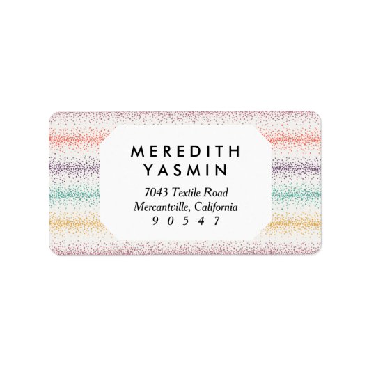 Pastel Spray Sprinkle Streifen Moderne Funkellinie Adressaufkleber (Vorne)