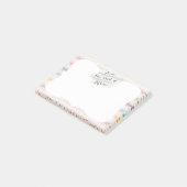 Pastel Spray Sprinkle Streifen Moderne Funkellinie Post-it Klebezettel (angewinkelt)