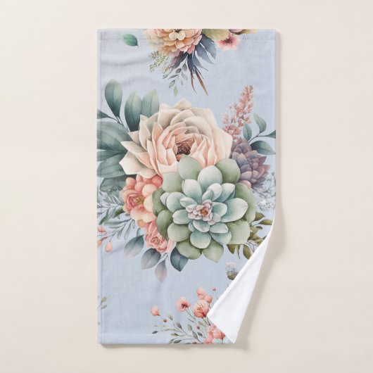 PASTEL SPRING BLUE BADEZIMMER TOWEL SET (Handtuch)