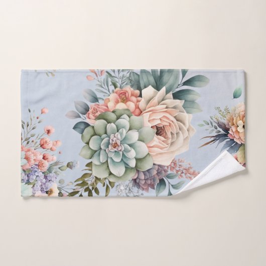 PASTEL SPRING BLUE BADEZIMMER TOWEL SET (Handtuch)