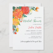 Pastel Spring Dahlia Blumenreath Brautparty Einladung (Vorderseite)