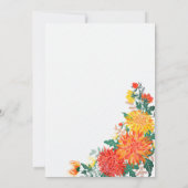 Pastel Spring Dahlia Blumenreath Brautparty Einladung (Rückseite)