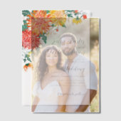 Pastel Spring Dahlia Wildblumen Wreath Wedding Pergament Einladungen (Versatz (Ehepaar))