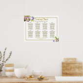 Pastel Spring Floral 8 Table Wedding Seating Chart Poster (Küche)