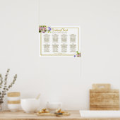 Pastel Spring Floral 8 Table Wedding Seating Chart Poster (Küche)