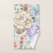 PASTEL SPRING FLORAL GOLD BADEZIMMER TOWEL SET (Handtuch)