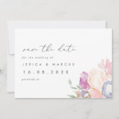 Pastel Spring Floral Wedding Save the Date (Vorderseite)