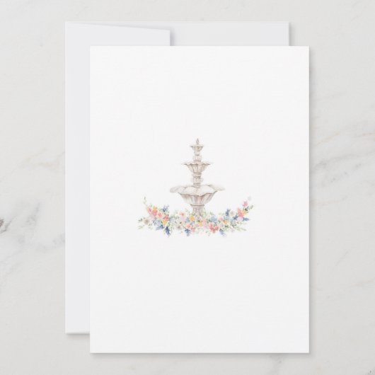 Pastel Spring Floral Wedding Save the Date Einladung (Rückseite)