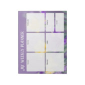 Pastel spring, floral Weekly Planner Notizblock (Rotiert)