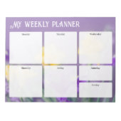Pastel spring, floral Weekly Planner Notizblock (Vorderseite)