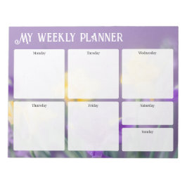 Pastel spring, floral Weekly Planner Notizblock