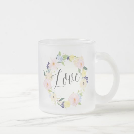 Pastel Spring Floral Wreath | Liebe Tasse (Rechts)