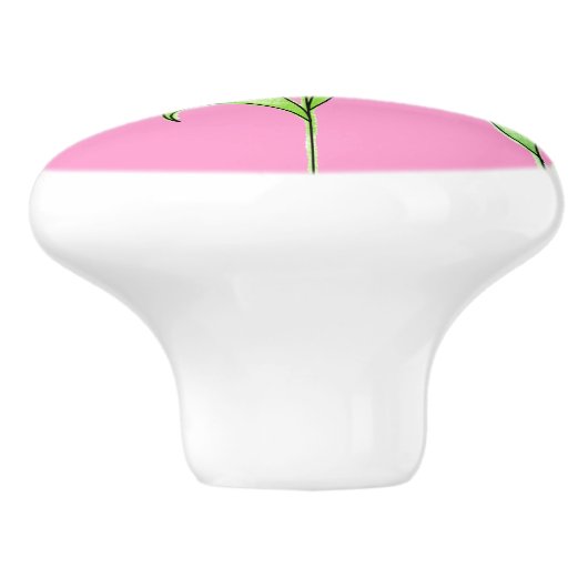 Pastel Spring Flowers Keramikknauf (Seitenansicht)