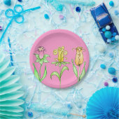 Pastel Spring Flowers Pappteller (Party)