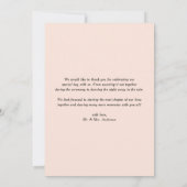 Pastel Spring Flowers Rahmen Foto Wedding Dankeskarte (Rückseite)