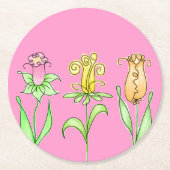 Pastel Spring Flowers Runder Pappuntersetzer (Vorderseite)