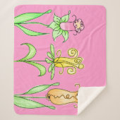 Pastel Spring Flowers Sherpadecke (Vorderseite)