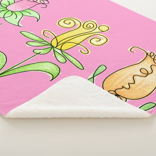 Pastel Spring Flowers Sherpadecke (3/4)