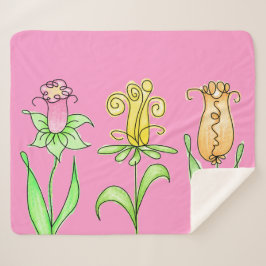 Pastel Spring Flowers Sherpadecke