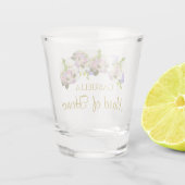 Pastel Spring Flowers Trauzeugin Gastgeschenk Hoch Schnapsglas (Rückseite)