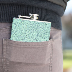 Pastel Spring Green Concrete Textur Flachmann
