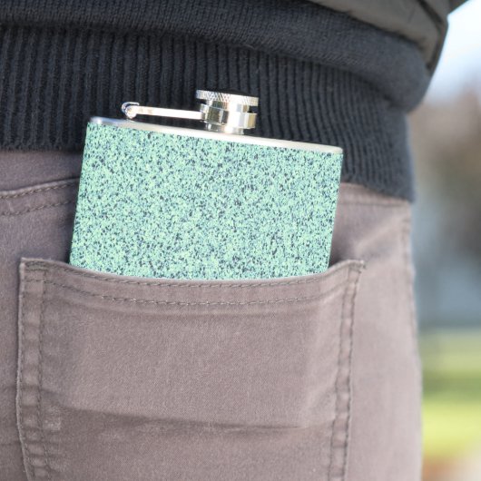 Pastel Spring Green Concrete Textur Flachmann (Beispiel)