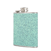 Pastel Spring Green Concrete Textur Flachmann (Links)