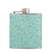 Pastel Spring Green Concrete Textur Flachmann (Vorderseite)
