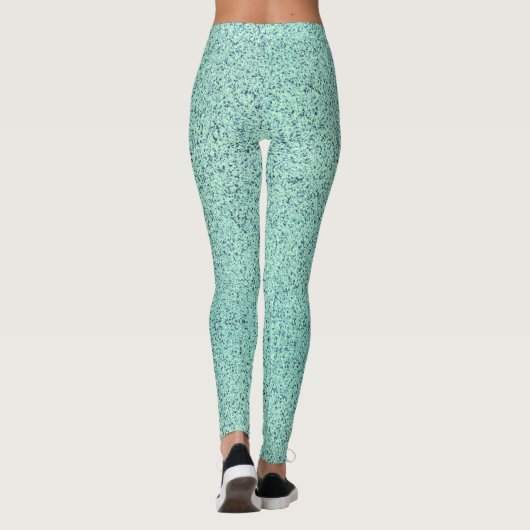 Pastel Spring Green Concrete Textur Leggings (Rückseite)