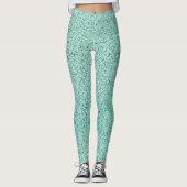 Pastel Spring Green Concrete Textur Leggings (Vorderseite)