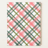 Pastel Spring Karierter Personalisierter Planer (Rückseite)