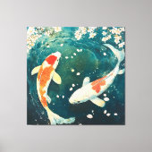 Pastel Spring Koi Blossom Leinwanddruck (Vorderseite)