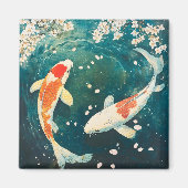 Pastel Spring Koi Blossom Magnet (Vorne)