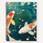 Pastel Spring Koi Blossom Notizblock (Vorderseite)