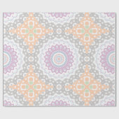 Pastel Spring Mandala Muster in Soft Symmetrie Geschenkpapier (Flach)