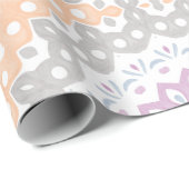Pastel Spring Mandala Muster in Soft Symmetrie Geschenkpapier (Rolleneckpunkt)