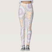 Pastel Spring Mandala Muster in Soft Symmetrie Leggings (Vorderseite)